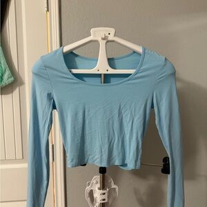 Women's Light Blue Long Sleeve Top